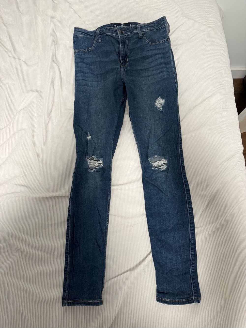 Hollister Distressed Dark Blue Skinny Jeans